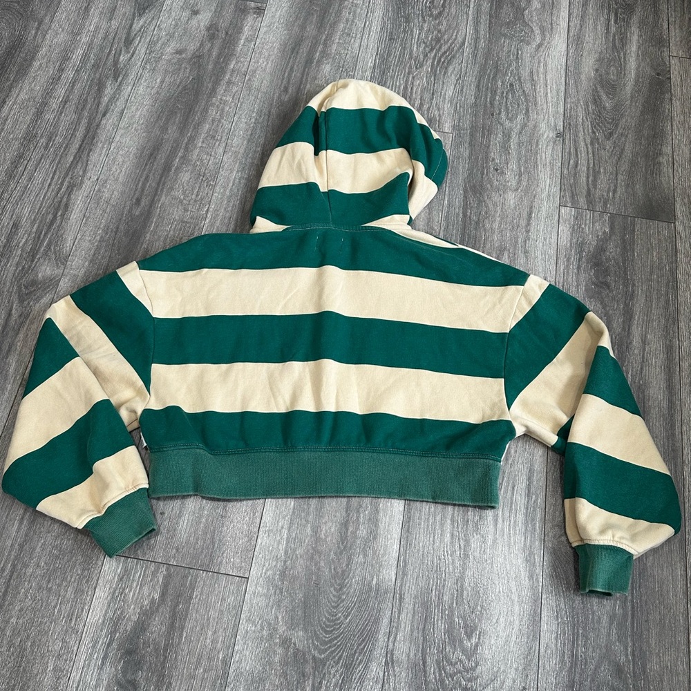 BDG Leah Stripe Zip-Up Hoodie Sweatshirt Size S - Picture 6 of 13